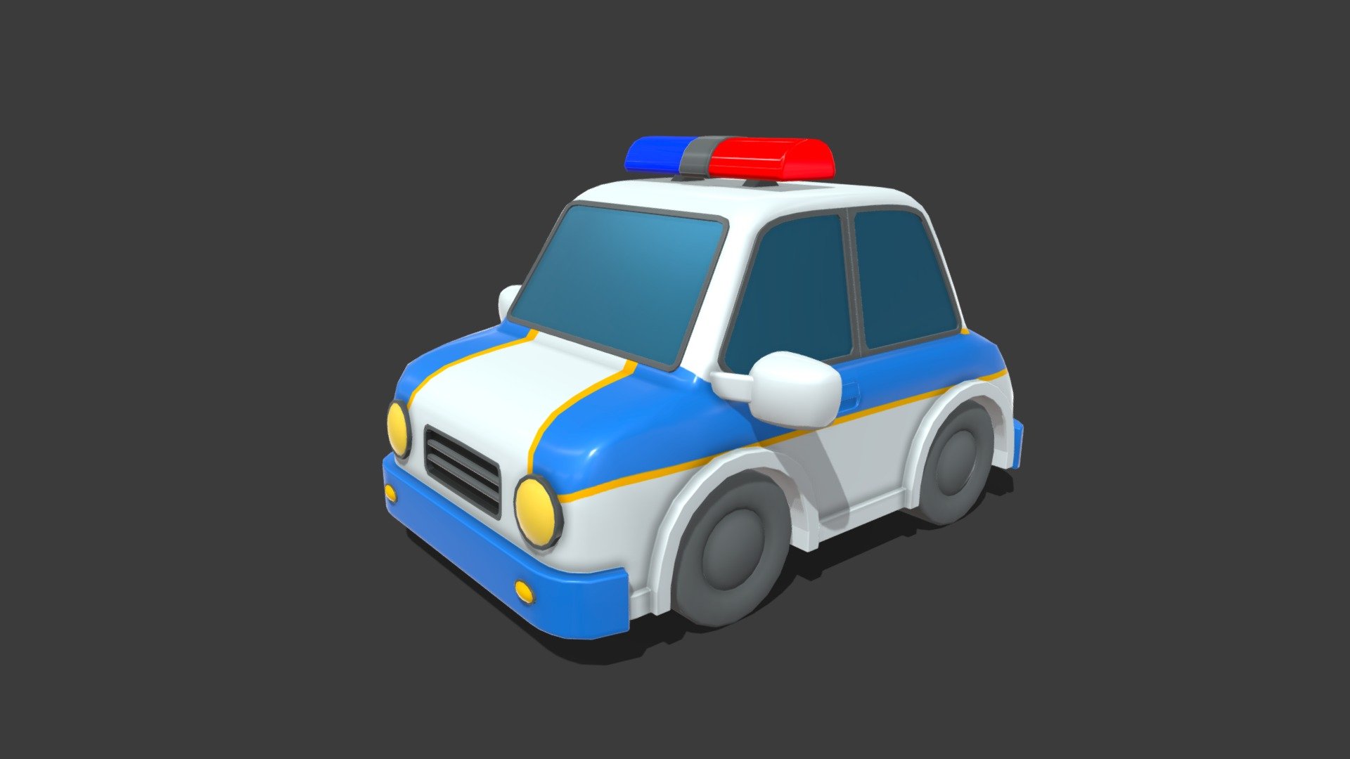 Objaverse Toy Police Car source